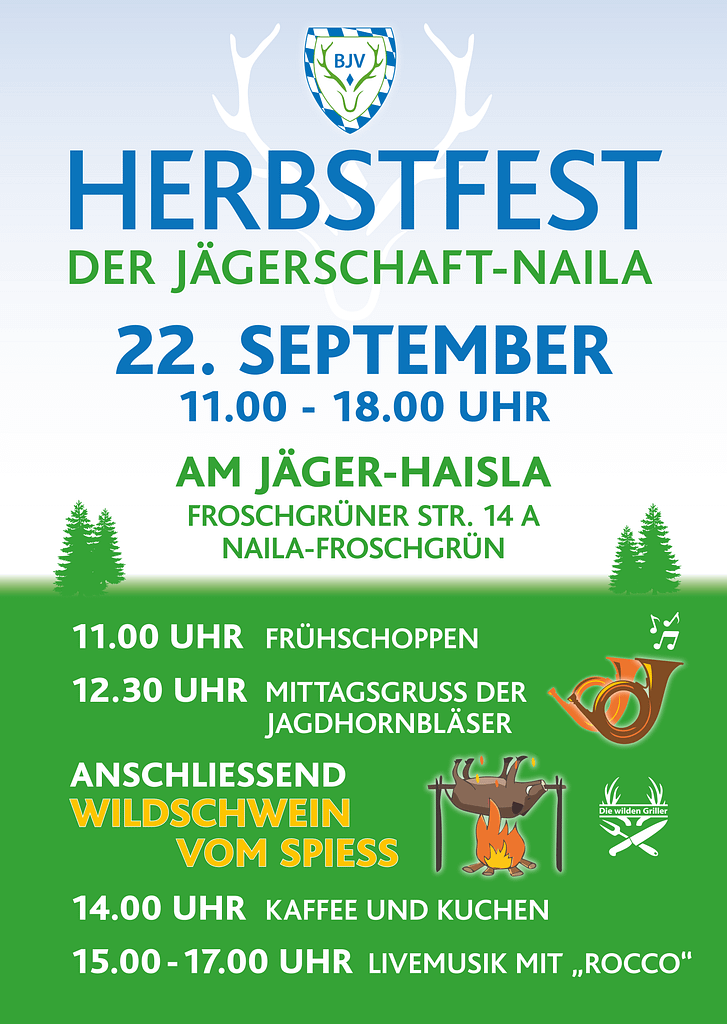 Plakat für Herbstfest der Jägerschaft-Naila